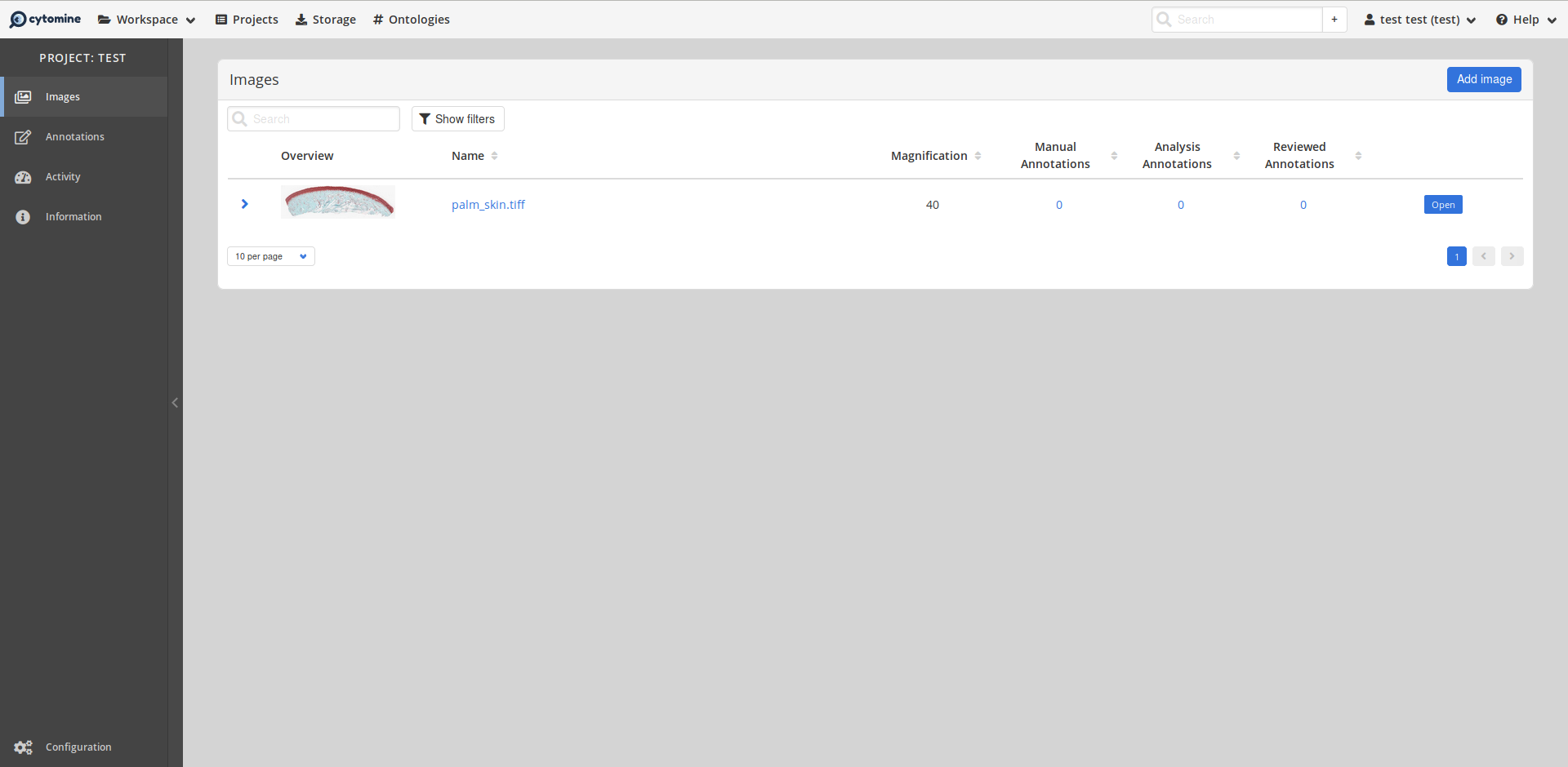 Image list without images